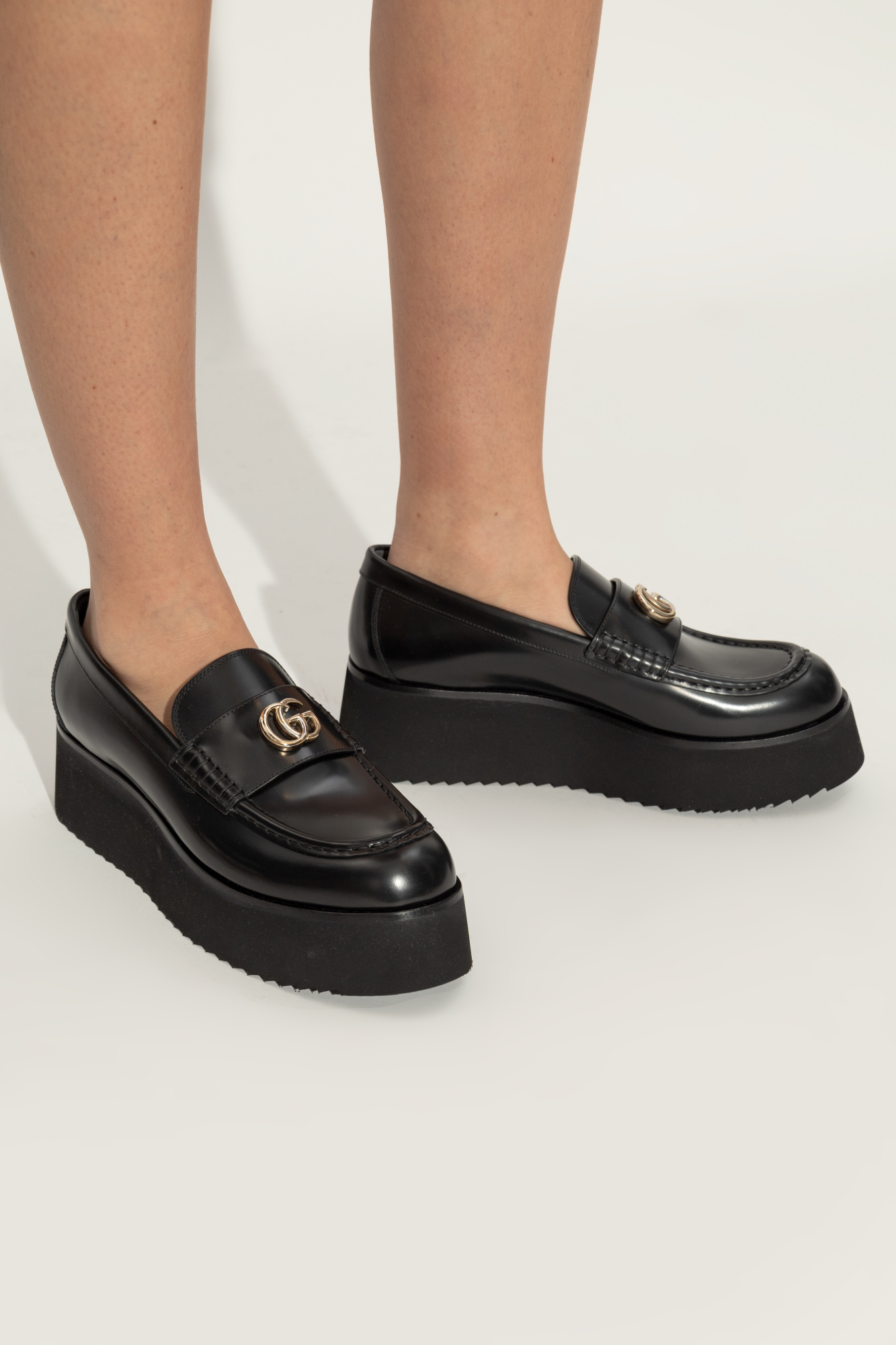 Black Leather platform shoes Gucci Vitkac Canada